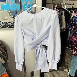 Open back crop top blouse